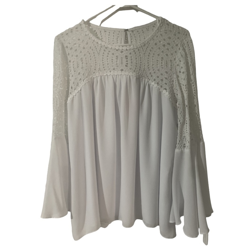 Lily Pulitzer Amenna Flounce Sleeve Top in Resort White